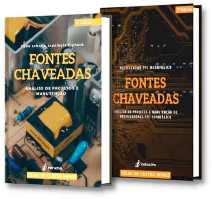 2 livros impressos de Fontes Chaveadas - Volumes Flyback e PFC